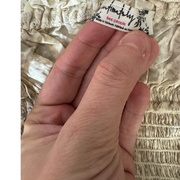 Intimately Free People Ivory Combo Bardot Sleeveless Bodysuit Womens M NWT - Picture 14 of 14